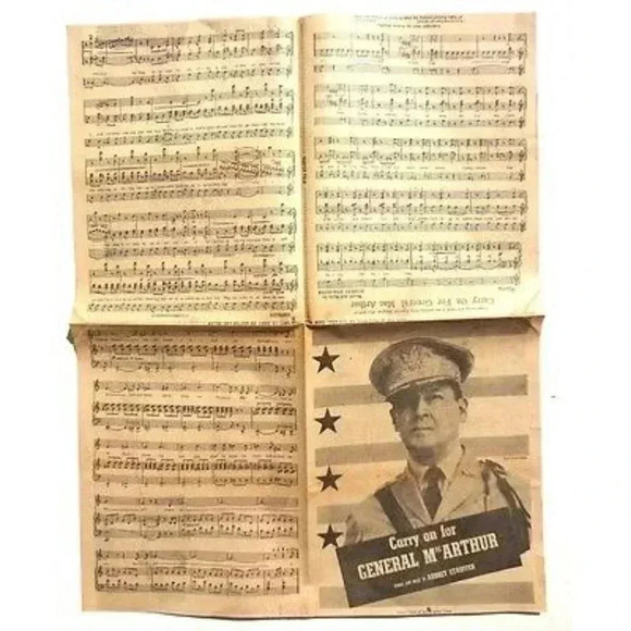 VINTAGE 1942 WWII Los Angeles Times CARRY ON FOR GENERAL MAC ARTHUR NewsPaper - Picture 4 of 4